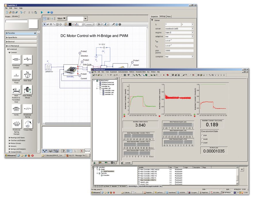 Maplesoft espande le capacità di rapid control prototyping tramite il collegamento alla R&D Controller Board DS1104 dSPACE